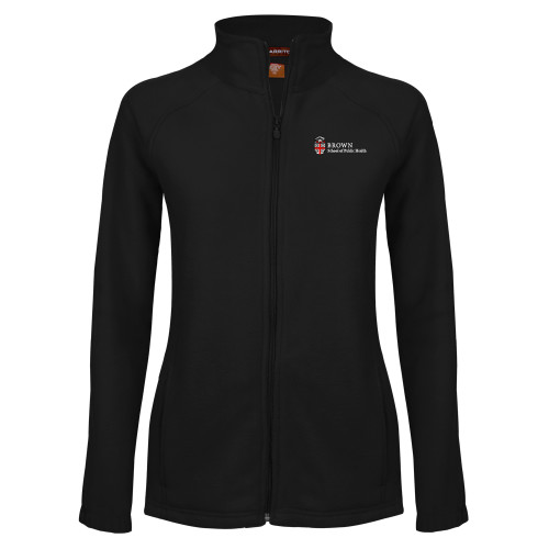  Womens Black Fleece Full Zip Jacket - Brown - School of Public Health