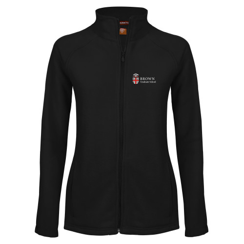  Womens Black Fleece Full Zip Jacket - Brown - Graduate School