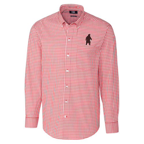  Cutter & Buck Cardinal Gingham Long Sleeve Button Down - Bear