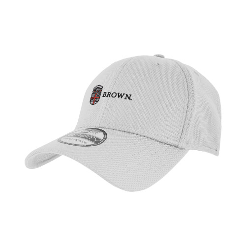  New Era White Diamond Era 39Thirty Stretch Fit Hat - Flat University Crest