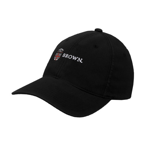  Black Flexfit Structured Low Profile Hat - Flat University Crest