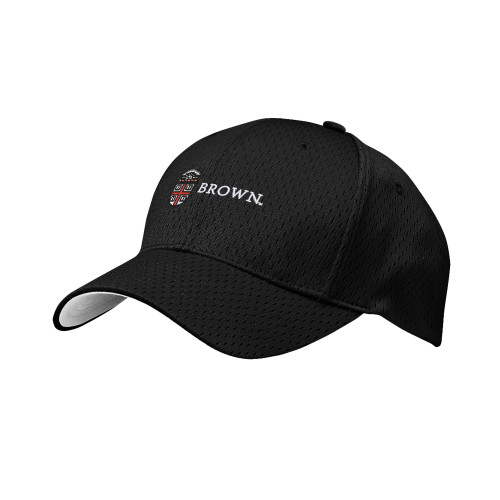  Black Pro Mesh Structured Hat - Flat University Crest