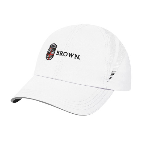  White Performance Cap - Flat University Crest