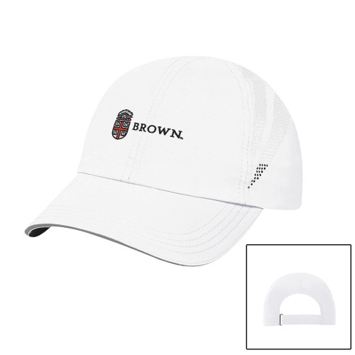  Womens White Performance Cap - Flat University Crest