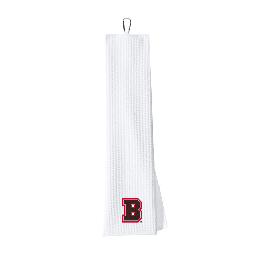  White Waffle Microfiber Golf Towel - B