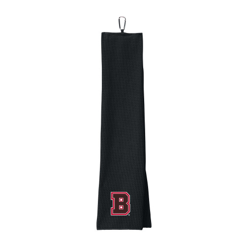  Black Waffle Microfiber Golf Towel - B