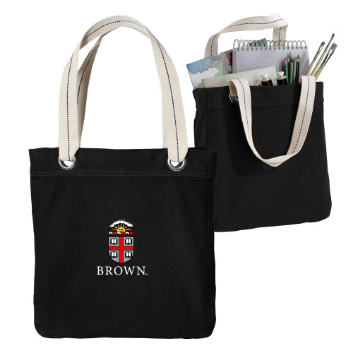 Brown University Allie Black Canvas Tote