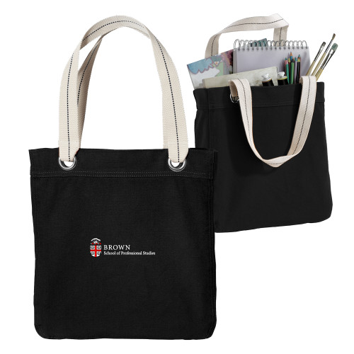  Allie Black Canvas Tote - Brown - School of Professional Studies