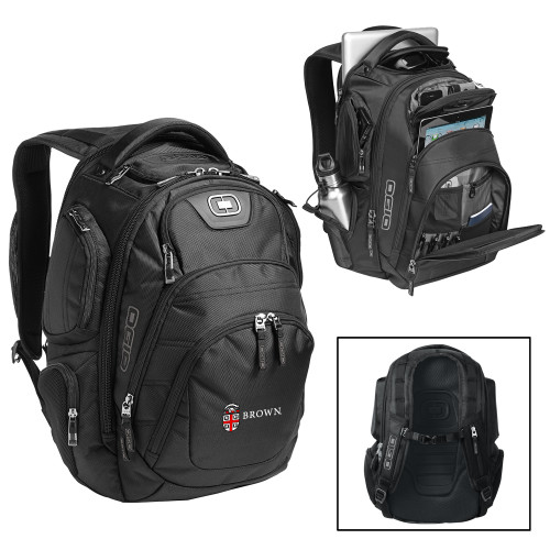  OGIO Black Stratagem Backpack - Flat University Crest