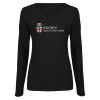 Thumbnail image for  Womens Black Long Sleeve V Neck Tee 