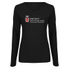 Thumbnail image for  Womens Black Long Sleeve V Neck Tee 