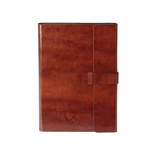  Fabrizio Junior Brown Portfolio w/Loop Closure - Official Logo Engraved