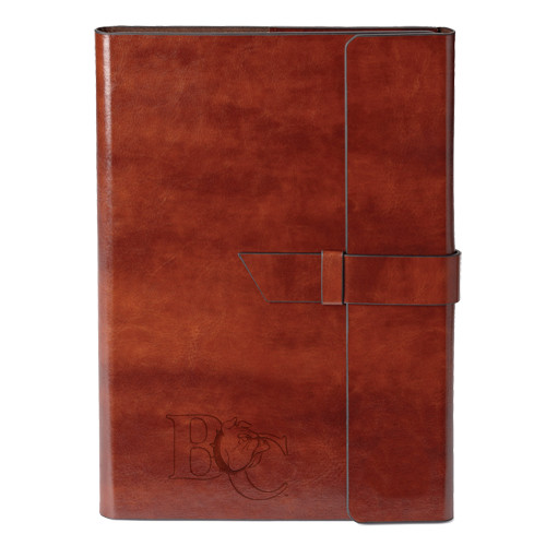  Fabrizio Brown Portfolio w/Loop Closure - Official Logo Engraved