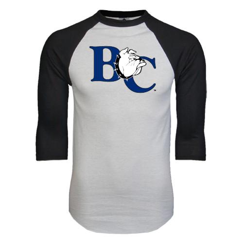  White/Black Raglan Baseball T Shirt - Official Logo