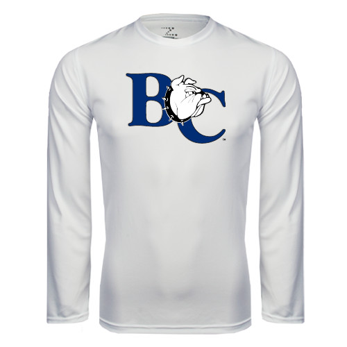  White Performance Long Sleeve Shirt - Official Logo