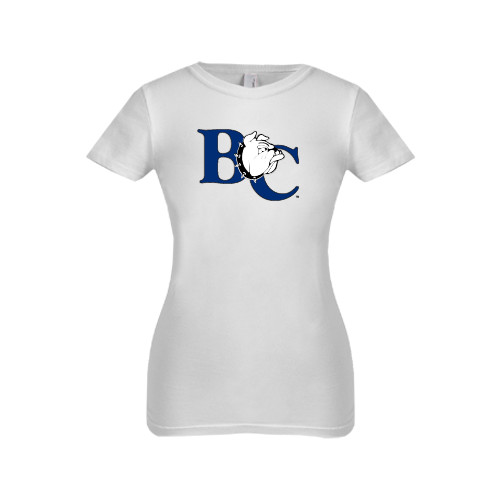  Next Level Girls White Fashion Fit T Shirt - Official Logo