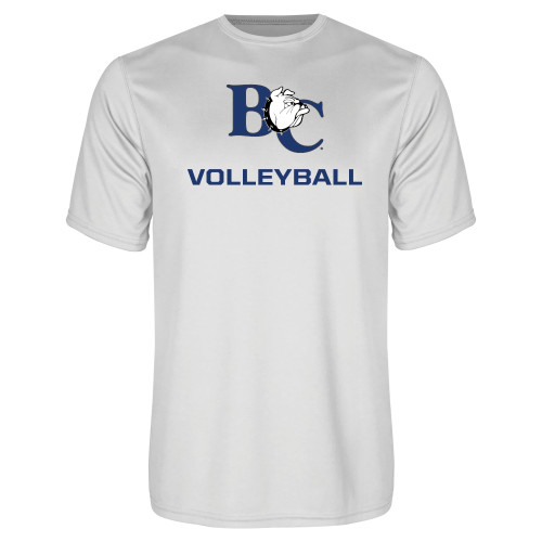  White Performance Tee - Volleyball