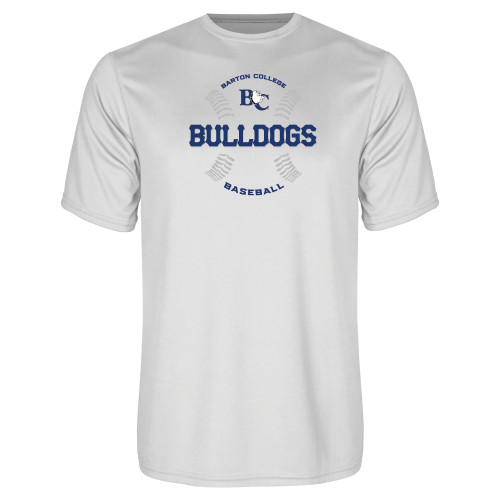  White Performance Tee - Baseball Design