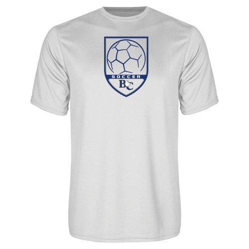  White Performance Tee - Soccer Design