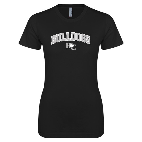  Next Level Womens Black Boyfriend Tee - Arched Bulldogs