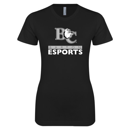  Next Level Womens Black Boyfriend Tee - Esports