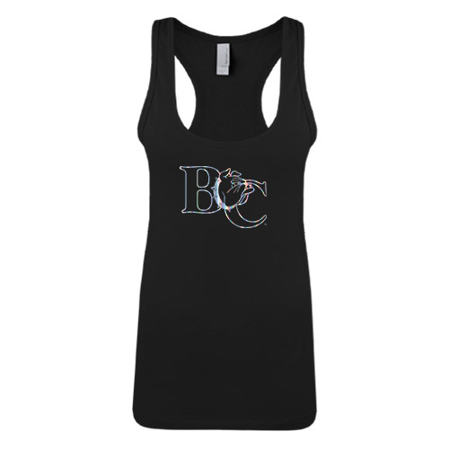  Next Level Womens Black Racerback Tank  - Official Logo Foil