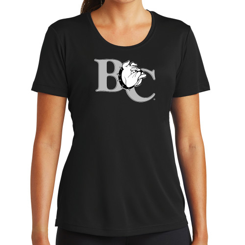  Womens Black Performance Tee - Official Logo