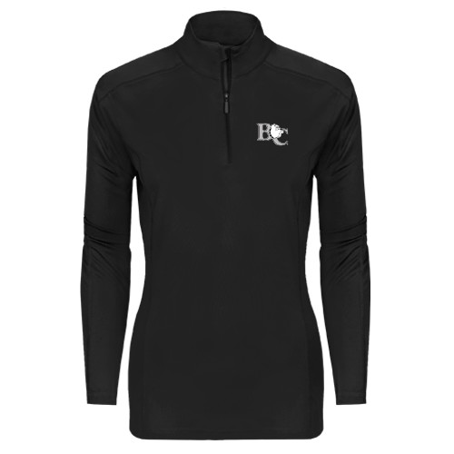  Syntrel Womens Black Interlock 1/4 Zip - Official Logo