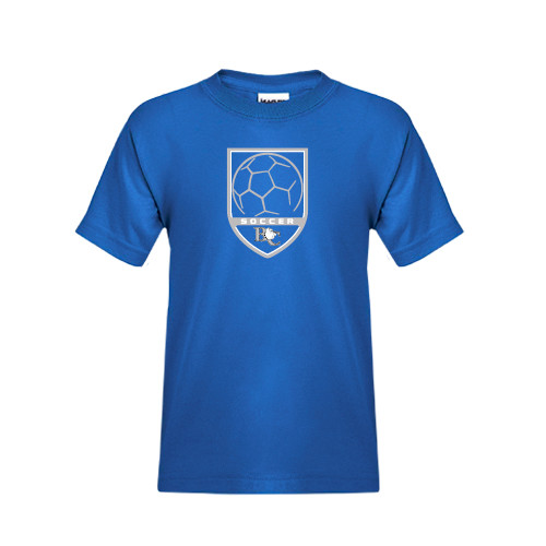  Youth Royal T Shirt - Soccer Design