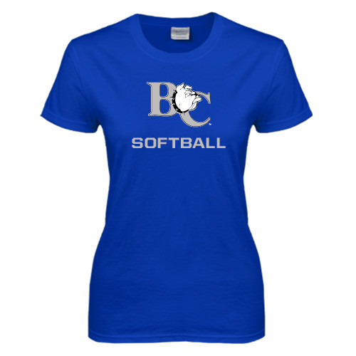  Womens Royal Short Sleeve Tee - Softball