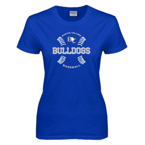  Womens Royal Short Sleeve Tee - Baseball Design