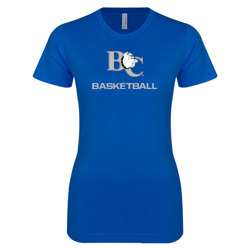  Next Level Womens Royal Boyfriend Tee - Basketball