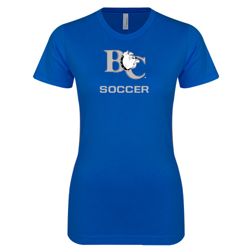  Next Level Womens Royal Boyfriend Tee - Soccer