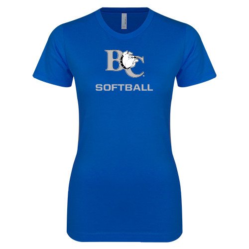  Next Level Womens Royal Boyfriend Tee - Softball