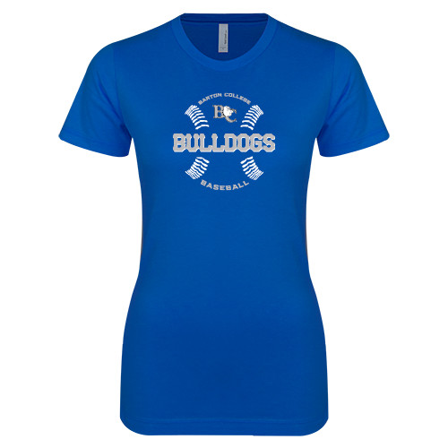  Next Level Womens Royal Boyfriend Tee - Baseball Design