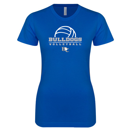  Next Level Womens Royal Boyfriend Tee - Volleyball Design