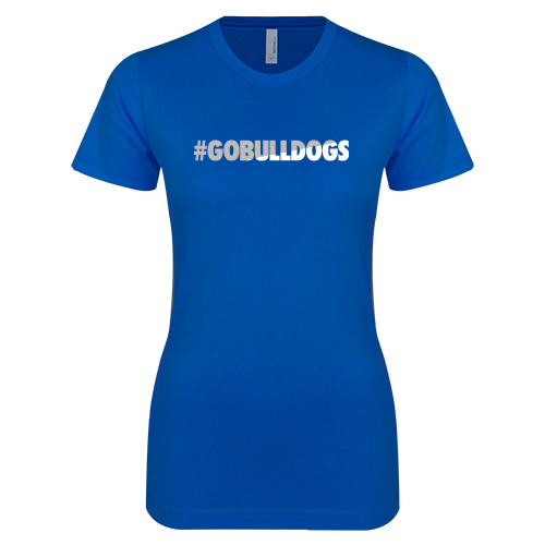  Next Level Womens Royal Boyfriend Tee - Go Bulldogs
