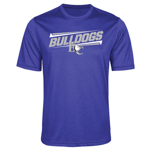  Royal Heather Performance Contender Tee - Stencil Bulldogs
