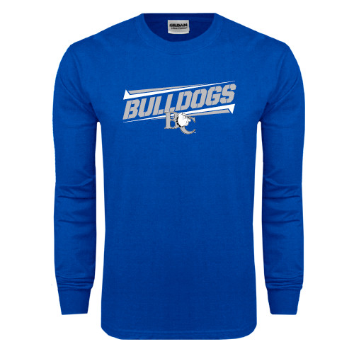  Royal Long Sleeve T Shirt - Stencil Bulldogs