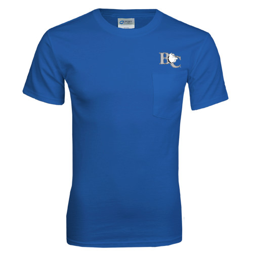  Royal T Shirt w/Pocket - Official Logo