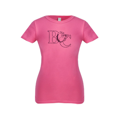 Next Level Girls Fuchsia Fashion Fit T Shirt - Official Logo Foil