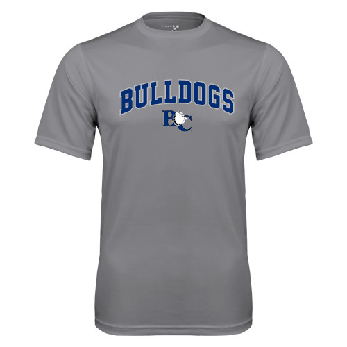  Grey Concrete Performance Tee - Arched Bulldogs