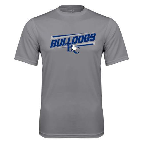  Grey Concrete Performance Tee - Stencil Bulldogs