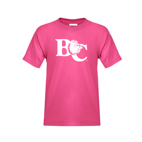  Youth Hot Pink T Shirt - Official Logo