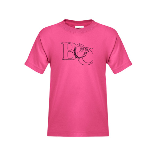  Youth Hot Pink T Shirt - Official Logo Foil