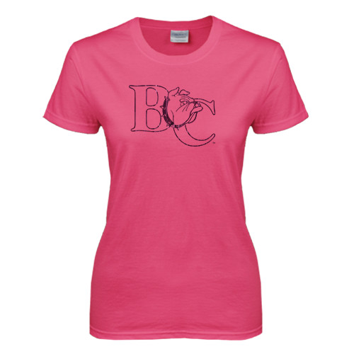  Womens Hot Pink Short Sleeve Tee - Official Logo Foil
