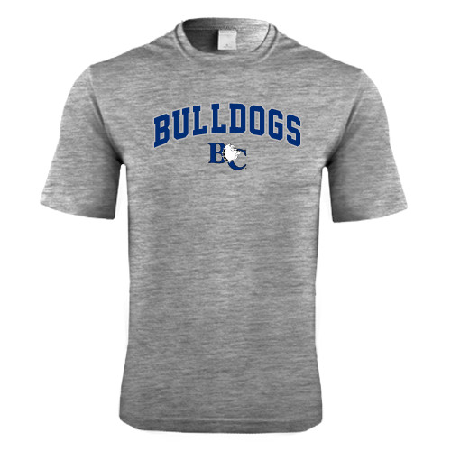  Grey Heather Performance Contender Tee - Arched Bulldogs