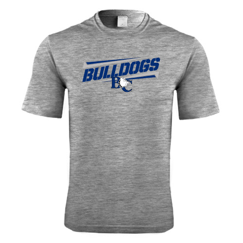  Grey Heather Performance Contender Tee - Stencil Bulldogs