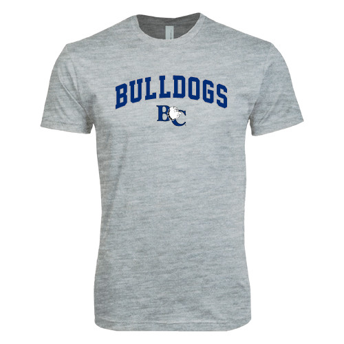  Next Level Heather Grey SoftStyle T Shirt - Arched Bulldogs