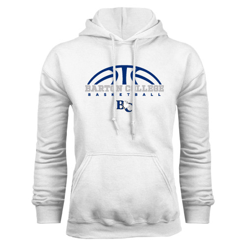  White Fleece Hoodie - Basketball Design